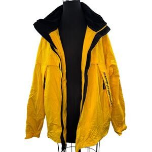 Vintage Y2K Polo Sport Ralph Lauren Yellow Windbreaker Jacket Zip XL X-Large
